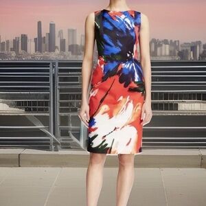 Lafayette 148 New York Women’s Size 10 "Faith" Abstract Print Sheath Dress.